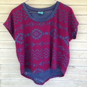 Tribal print short sleeve